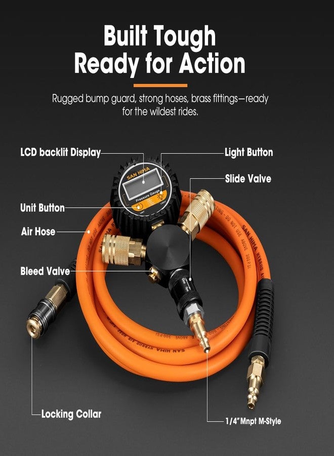 SAN HIMA SanHima 2 Tire Inflation Deflation System - Fits up to 200" Wheelbase, Fast High Flow 2-Way Air Down Tire Inflator Deflator for Truck Car Trailer Motorcycle (2 way) - Image 4