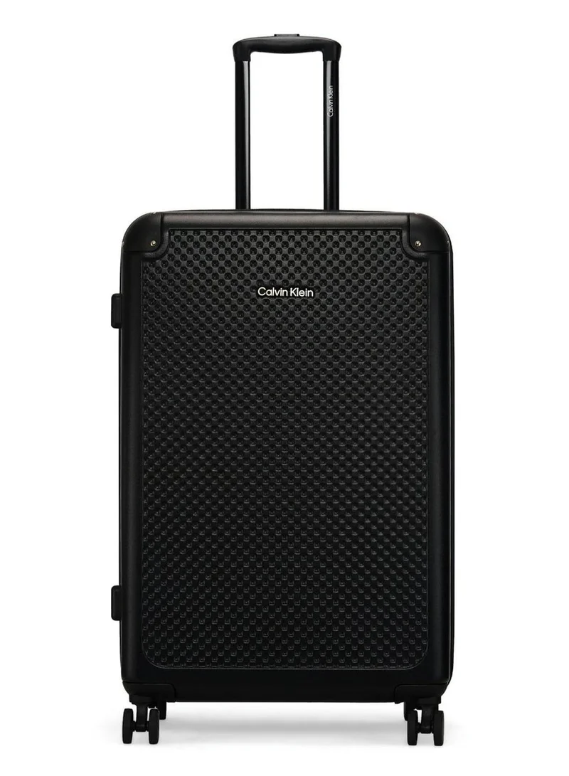 CALVIN KLEIN V2 CHECK IN Hardside Spinner Luggage On Wheels, Ultra Lightweight ABS, 4 Double Wheels Color BLACK