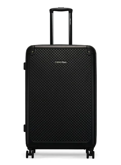 CALVIN KLEIN V2 CHECK IN Hardside Spinner Luggage On Wheels, Ultra Lightweight ABS, 4 Double Wheels Color BLACK