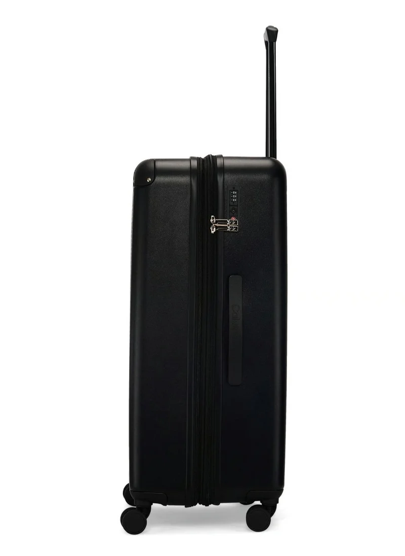 CALVIN KLEIN V2 CHECK IN Hardside Spinner Luggage On Wheels, Ultra Lightweight ABS, 4 Double Wheels Color BLACK