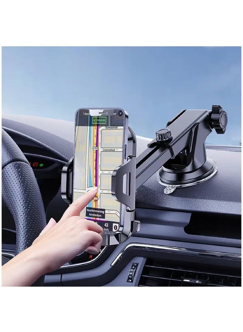 Earldom Suction Cup 360° Rotating Universal Car Holder Mount for Smartphone – Adjustable Windshield & Dashboard Mount, Secure Grip, Easy Access for GPS and Calls, ET-EH59 - Image 2