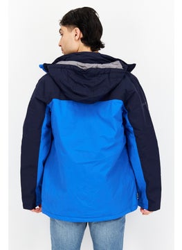 Trespass Men Plain Hooded Jacket, Blue Combo  - Image 3