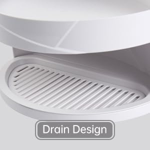 VBM Bathroom Rotating Triangle Storage Rack 360 Degree Rotating Multi-Function Organizer Plastic Triangle Shelf Dust-Proof Waterproof Corner Rack (Large) - Image 5