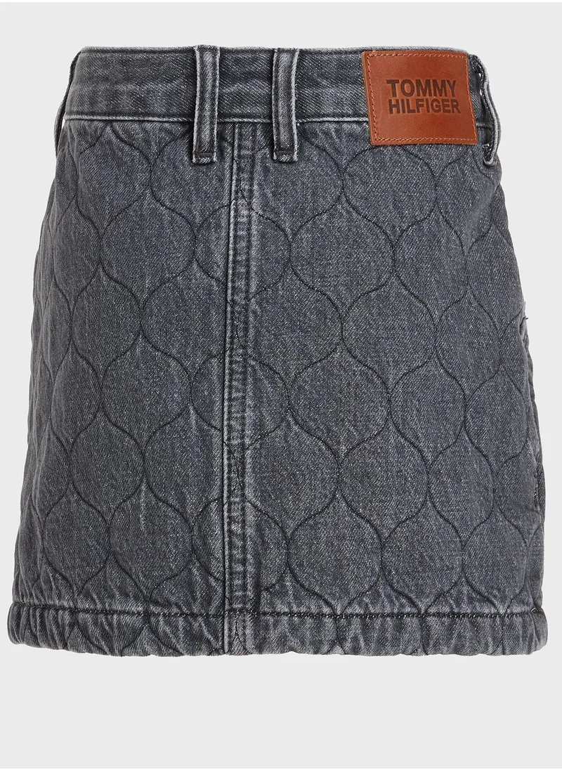 TOMMY HILFIGER Youth Denim Quilted Skirt