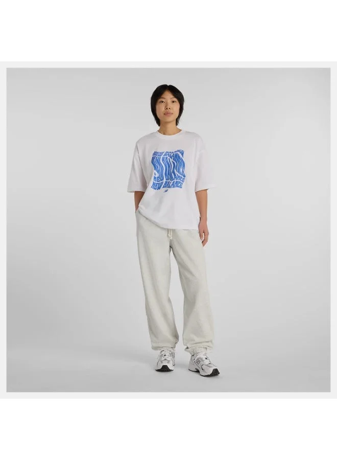 New Balance GLINT BLUE (AAW) Wavy Relaxed T-Shirt for Women | Best Price UAE