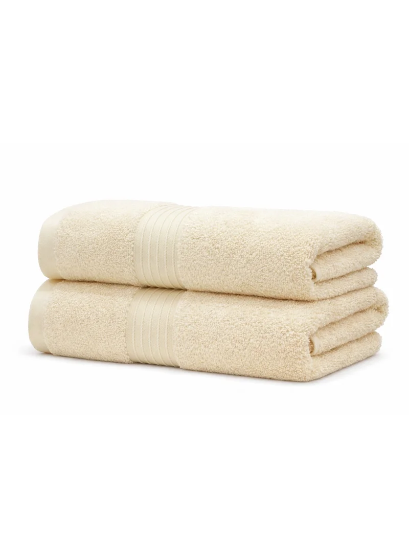Bliss Casa Bliss Casa 2-Piece 100% Combed Cotton Bath Sheets (90x180 cm) - 550 GSM Large Bath Towels Quick Dry Highly Absorbent - Thick Soft Hotel Quality Bathroom Towels for Bath and Spa
