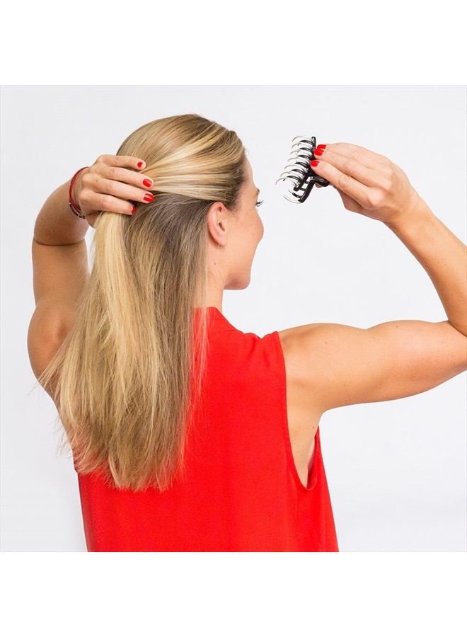 Revlon مشابك شعر ريفلون قوية الثبات، للنساء، بني/أسود، 2 قطعة (عبوة من 1) - Image 5