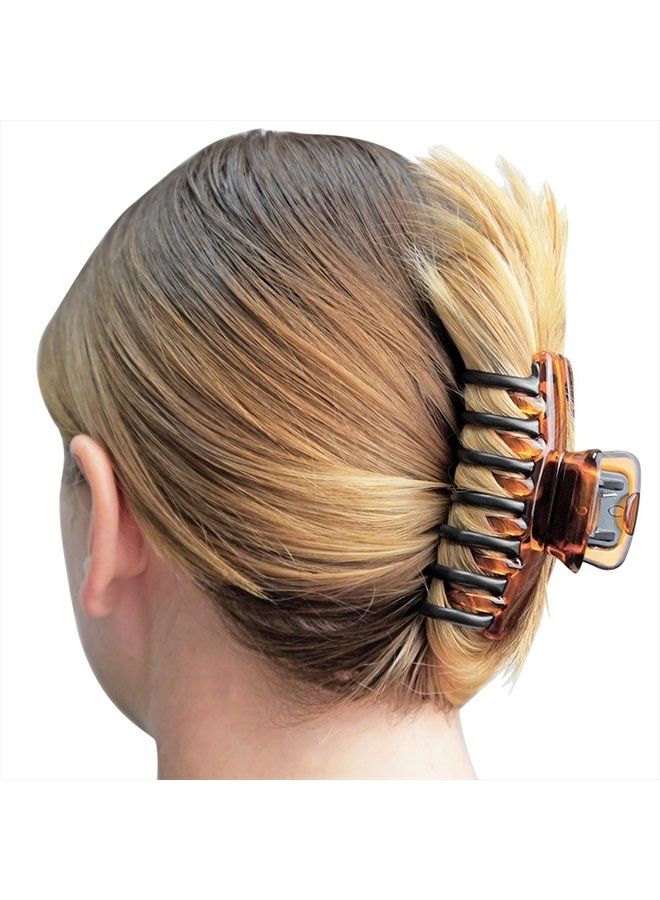 Revlon مشابك شعر ريفلون قوية الثبات، للنساء، بني/أسود، 2 قطعة (عبوة من 1) - Image 3