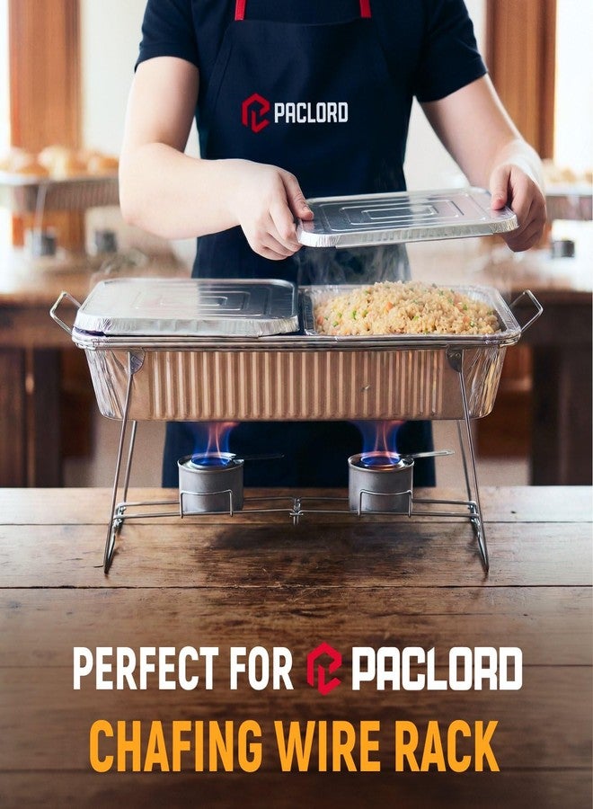 Paclord Aluminum Pans With Lids - 9" x 13" Half Size Foil Pans with Lids, Pack of 25 Pans and 25 Lids, USA-Made Disposable Aluminum Trays for Chafing Racks - Great for Cooking, Heating, Food Storing - Image 2