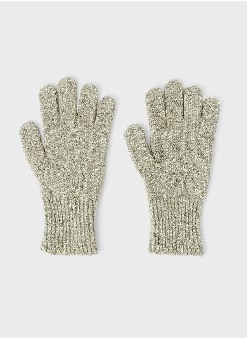 ONLY - Ribbed Lurex Gloves - Image 1