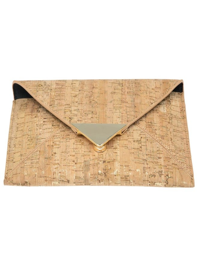 JNB Cork Envelope Flat Clutch,Gold42 - Image 4