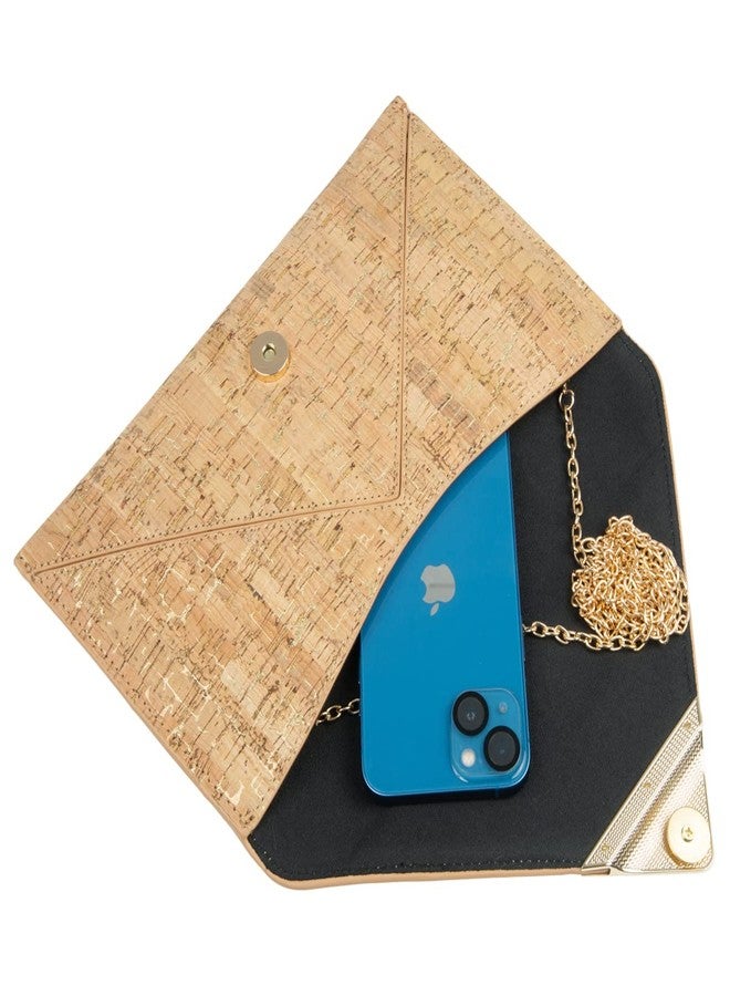 JNB Cork Envelope Flat Clutch,Gold42 - Image 5