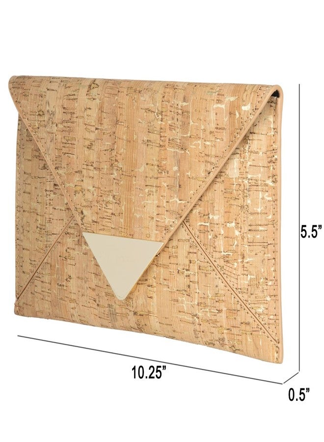 JNB Cork Envelope Flat Clutch,Gold42 - Image 3