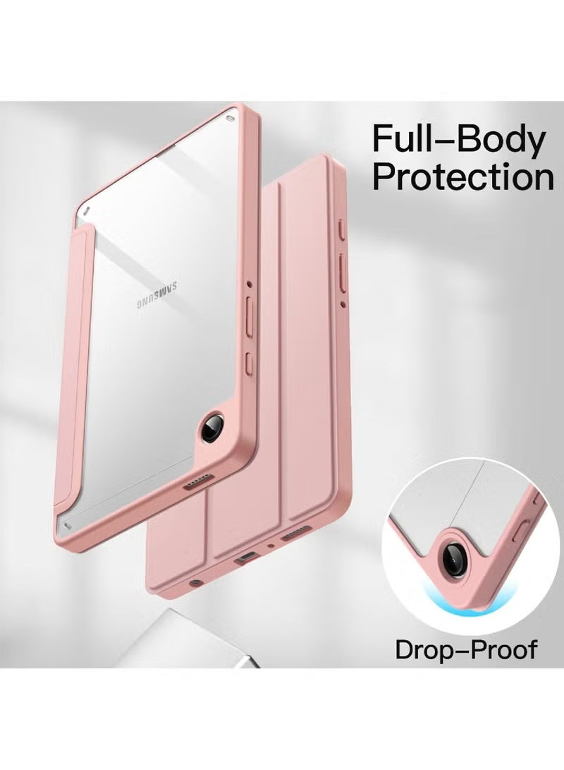روك بو جراب لجهاز Samsung Galaxy Tab A11 / A9 مقاس 8.7 بوصة إصدار 2025/2023، جراب واقٍ شفاف من البولي كربونات الصلب مع حامل ثلاثي الطي مع فتحة قلم لجهاز Galaxy Tab A11/A9 مقاس 8.7 بوصة SM-X130/X135/X110/X115/X117 - Image 5