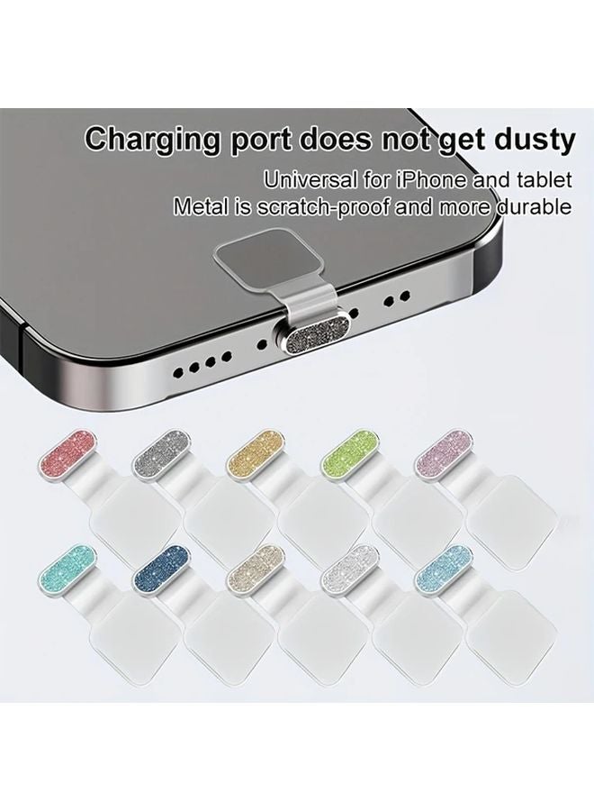 غطاسة سدادة منفذ الشحن المضاد للغبار واللمعان الأسود لهاتف Type C iPhone 16 15 Pro Max وأندرويد - Image 2