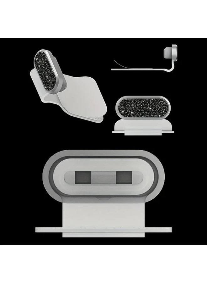 غطاسة سدادة منفذ الشحن المضاد للغبار واللمعان الأسود لهاتف Type C iPhone 16 15 Pro Max وأندرويد - Image 5