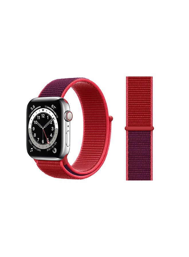 Alyashmac Replacement Band For Apple Watch Series 6/SE/5/4/3/2/1 Red Purple