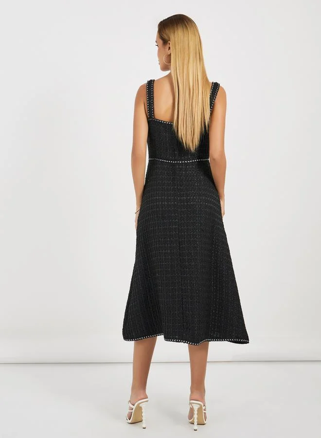 Styli Tweed A-Line Dress