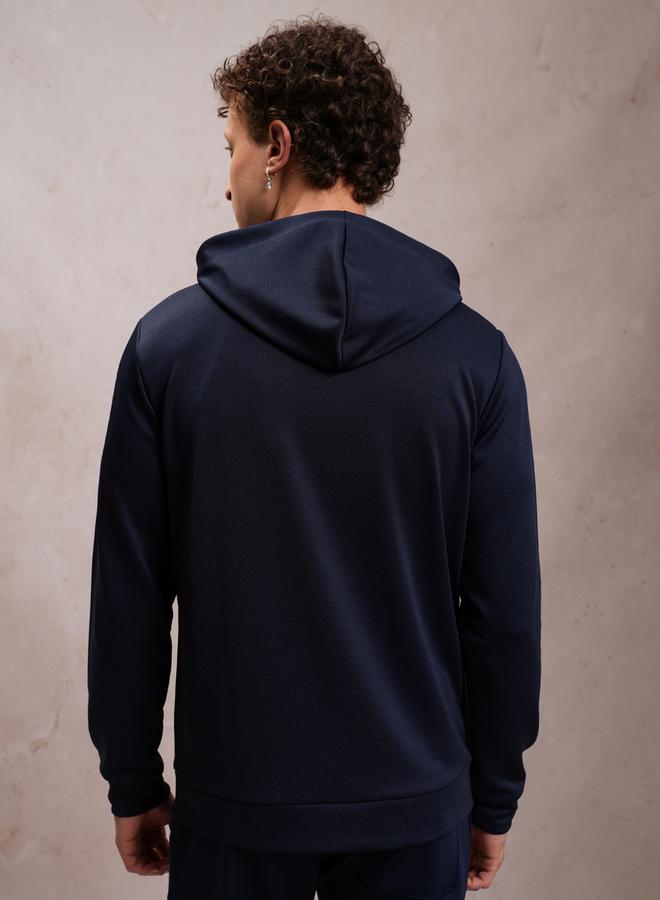 HIGHLANDER Solid Zip-Up Hooded Jacket by Styli - Image 3