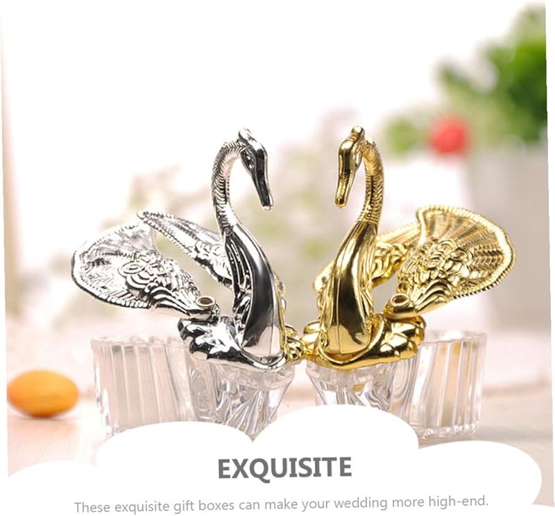 صناديق حلوى زفاف البجع الأبيض 24 قطعة آمنة للأغذية صديقة للبيئة هدايا الحفلات - Image 3