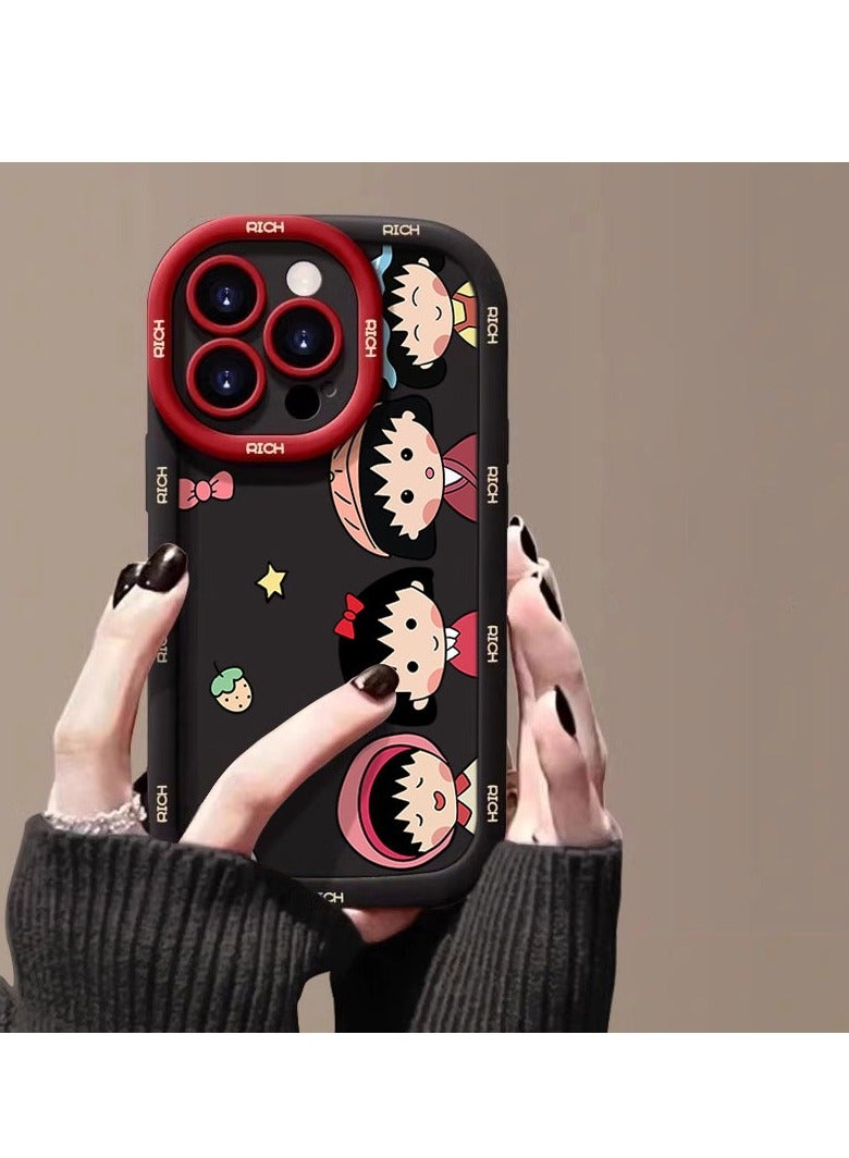 NIBEMINENT Cartoon Protective TPU Case Cover For iPhone 16 Pro, Black