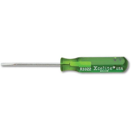 R3322 Pocket Clip Slotted Screwdriver 332 inch Tip 2 inch Blade 414 inch Overall 2 pack