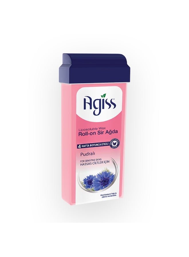 Agiss Liposoluble Roll-on Wax - Powdered for Sensitive Skin (100ml) | Professional Sir Ağda Hair Removal | 4-Week Smoothness, Sugar-Free & Natural Resin | For Arms, Legs & Body - Image 1