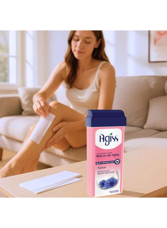 Agiss Liposoluble Roll-on Wax - Powdered for Sensitive Skin (100ml) | Professional Sir Ağda Hair Removal | 4-Week Smoothness, Sugar-Free & Natural Resin | For Arms, Legs & Body - Image 3
