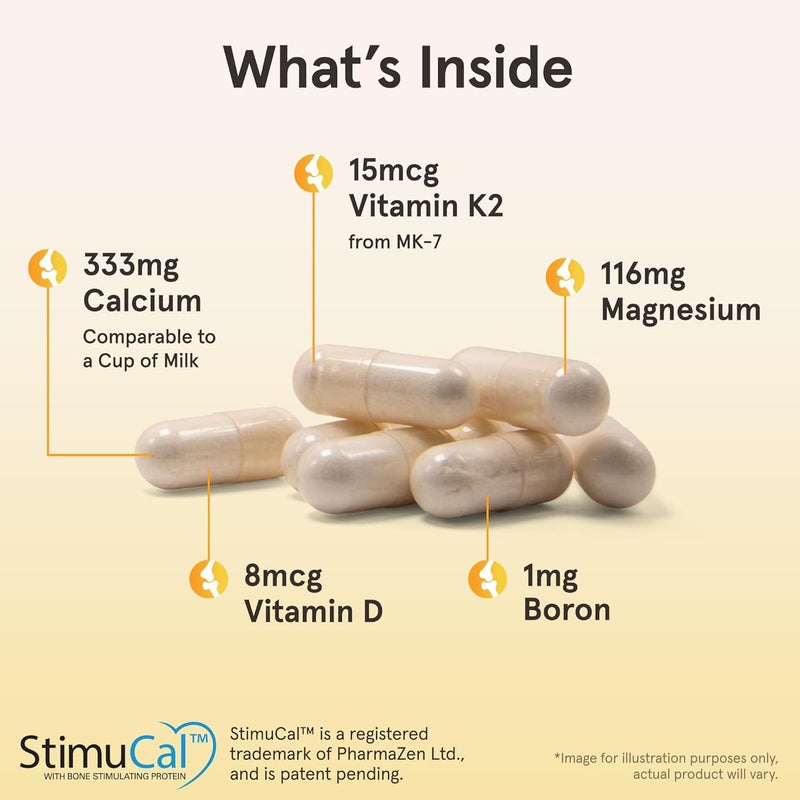 Jarrow Formulas BoneUp Three Per Day for Bone Density and Skeletal Nutrition Includes Vitamin D3 K2 as MK7 and Calcium 90 Capsules 30 Day Supply - Image 3