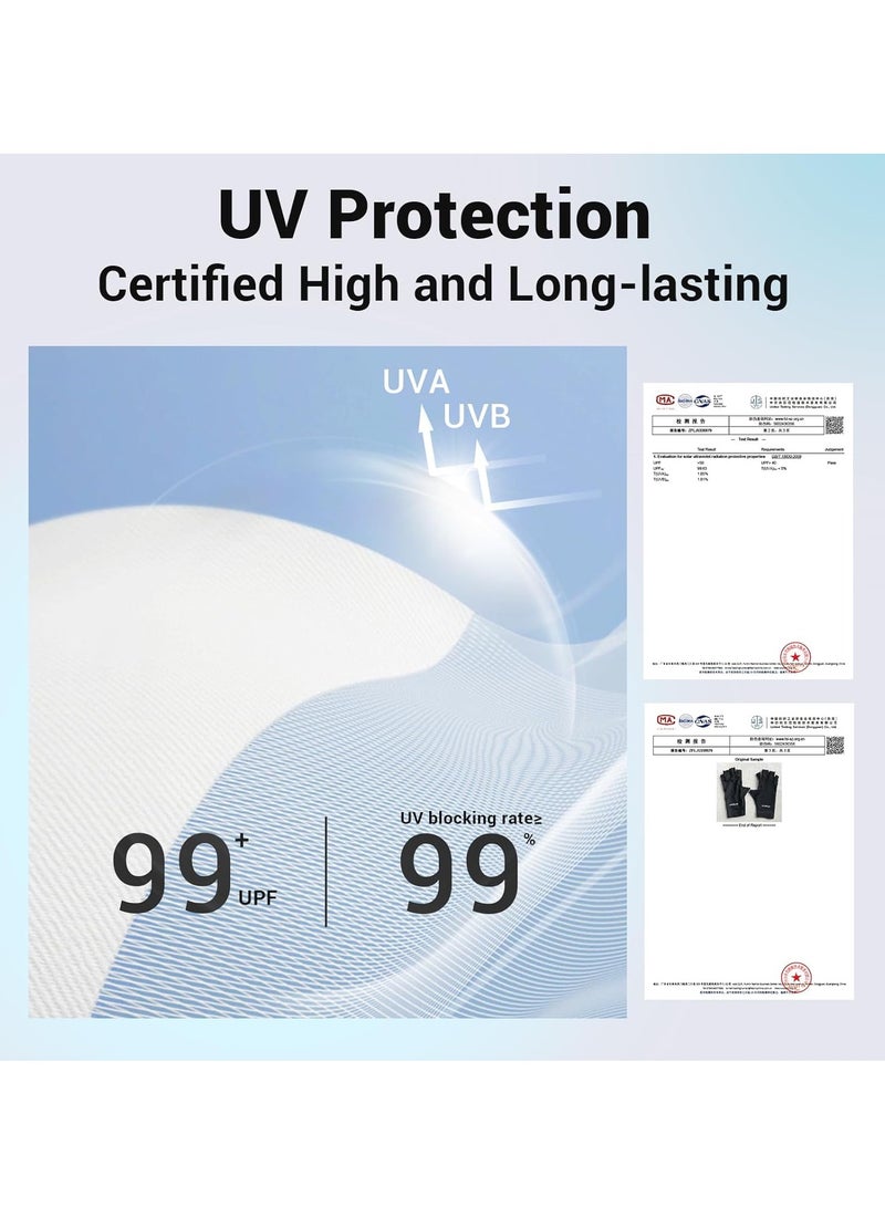 MelodySusie MelodySusie Premium UV Gloves for Nails,Professional UPF99+ UV Protection Gloves for Manicures, Ultra Cool Feeling Fabric, Nail Art Skin Care Fingerless Anti UV Glove Protect Hands from UV Harm  - Image 4