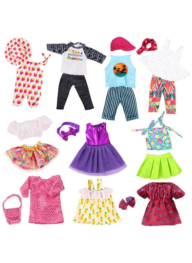 ebuddy 10 Sets 18 Inch Doll Clothes 18 Inch Doll Clothes and Accessories Fit for 18 inch Dolls 18 Inch Girl Doll - Image 2