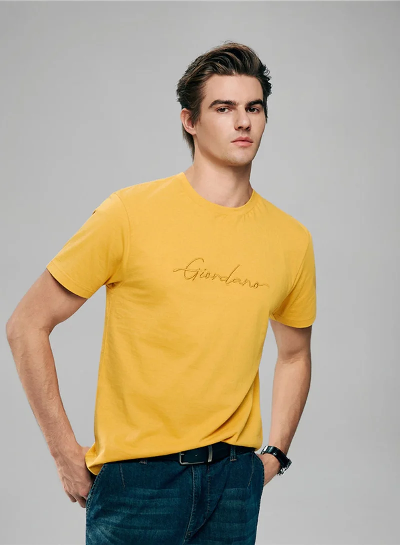Men’s Slim Fit Cotton Signature Print Tee