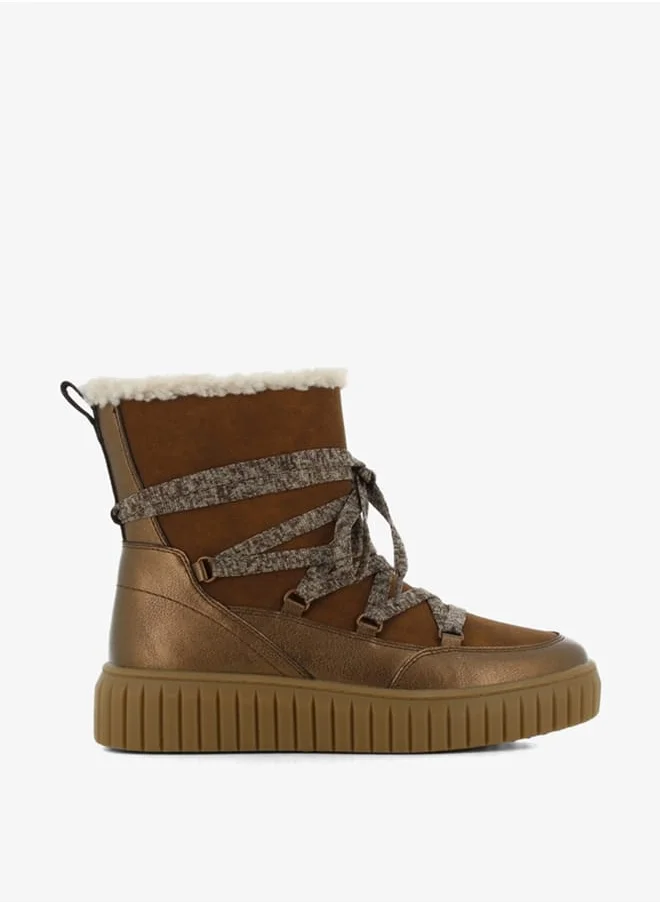 اس جي Women's Panelled High Shaft Boots with Zip Closure
