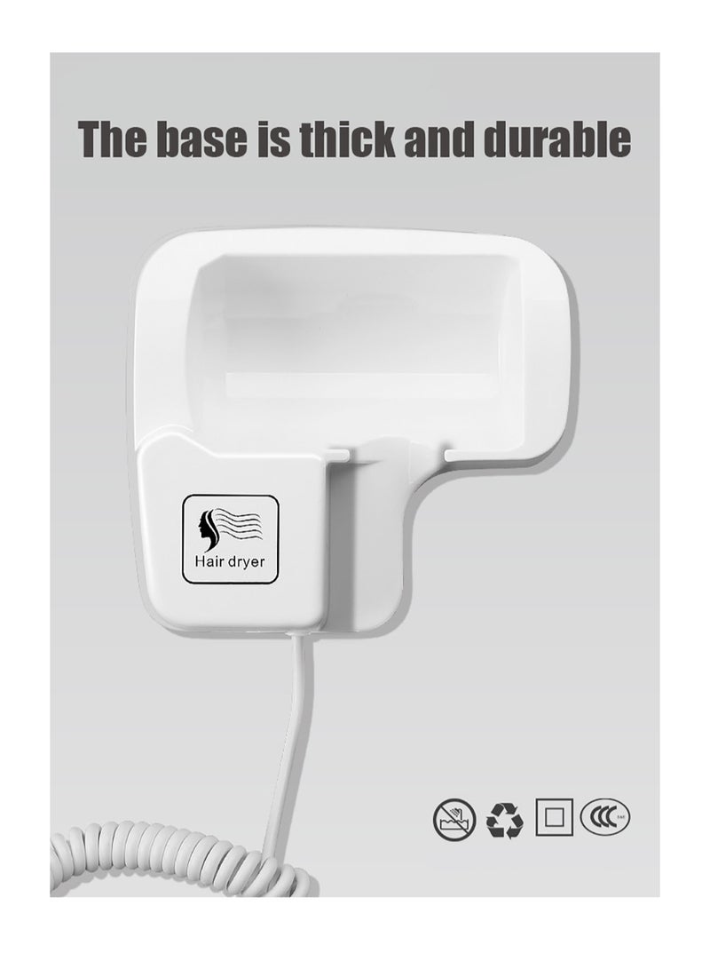 general Professional Hotel Hair Dryer Wall-mounted Strong Wind Bathroom Toilet Homestay Household Blow Free Punching with 3M Glue - Image 2