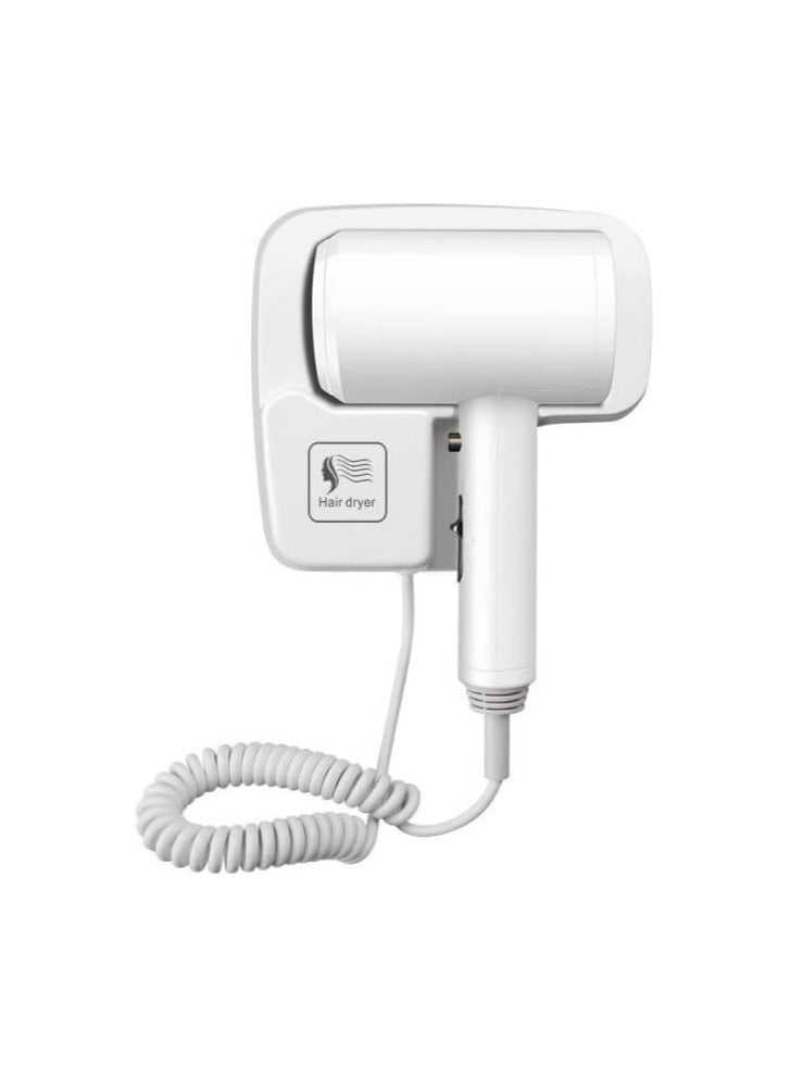 general Professional Hotel Hair Dryer Wall-mounted Strong Wind Bathroom Toilet Homestay Household Blow Free Punching with 3M Glue - Image 1