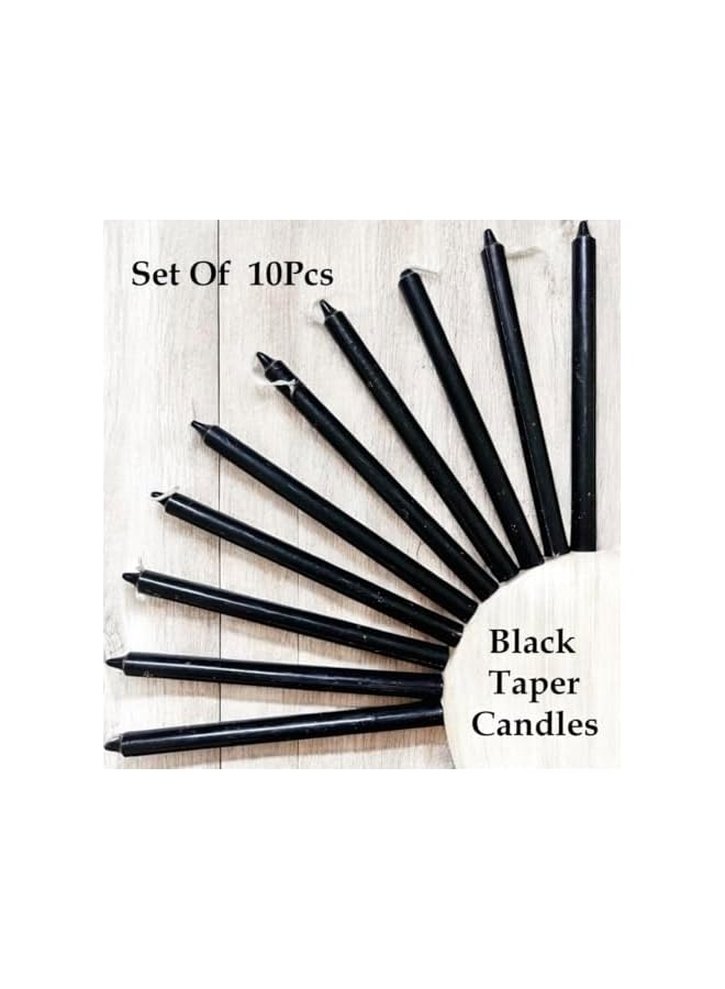 Green Tiger Taper Candles Black Color 10Pcs Candles 1.5cm Round x 19cm Long Candles (19cm Black Candles 10Pcs) - Image 4
