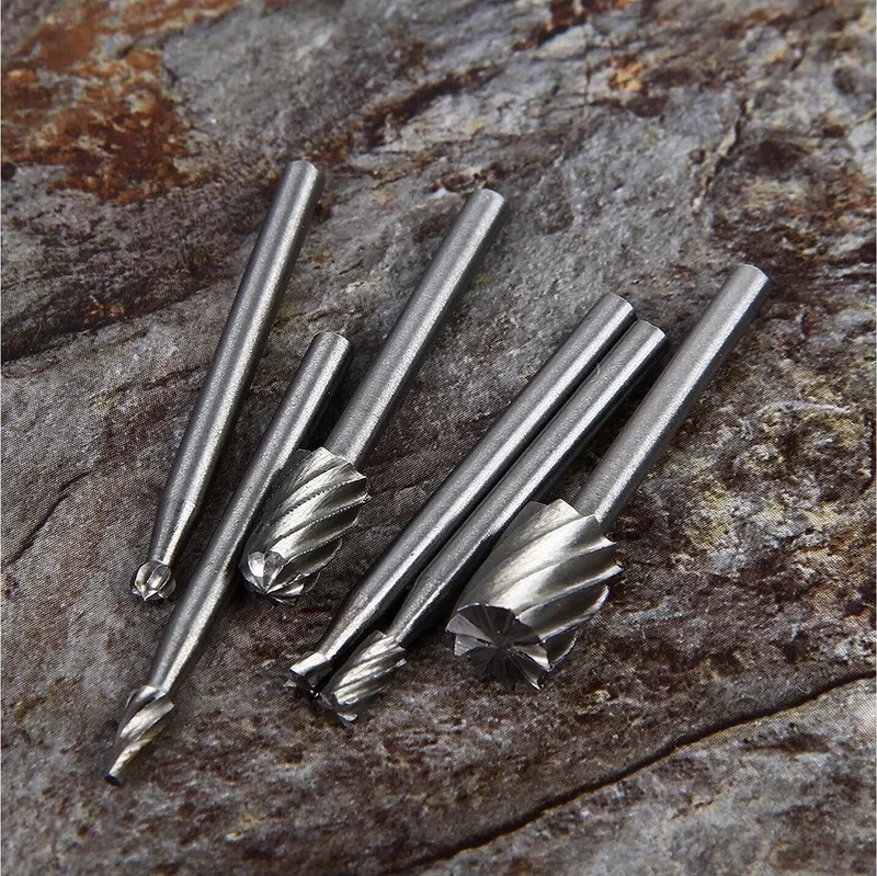 باركوفيكس Wood Carving Drill Bit Set 6-Piece Soft Metal Carving Set Router Bits Woodworking Carving Set