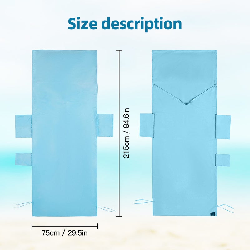 Lounge Chair Towel Cover Beach Chair Cover Ultrafine Fiber with Pockets Extra Long Beach Towels Salon Chair Cover Chaise Lounge Chair Cover - Image 4