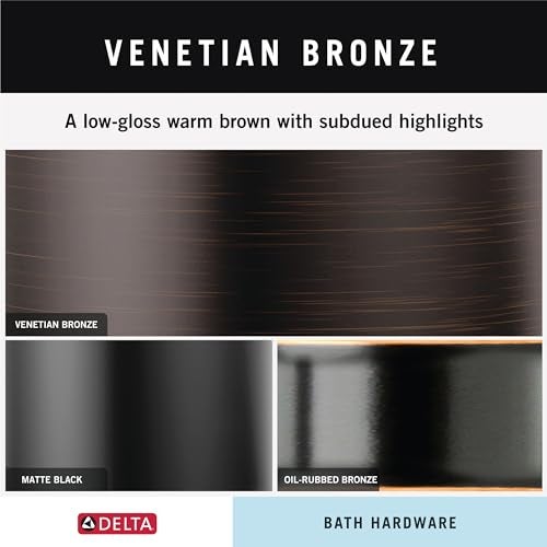 Delta Woodhurst (1-Pack) Hand Towel Holder Venetian Bronze Towel Racks for Bathroom Wall Round Towel Ring Holder for Bath Towel Hanger for Kitchen, Bathroom Accessories 73246-RB - Image 5