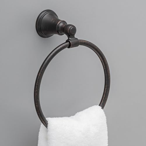 Delta Woodhurst (1-Pack) Hand Towel Holder Venetian Bronze Towel Racks for Bathroom Wall Round Towel Ring Holder for Bath Towel Hanger for Kitchen, Bathroom Accessories 73246-RB - Image 2