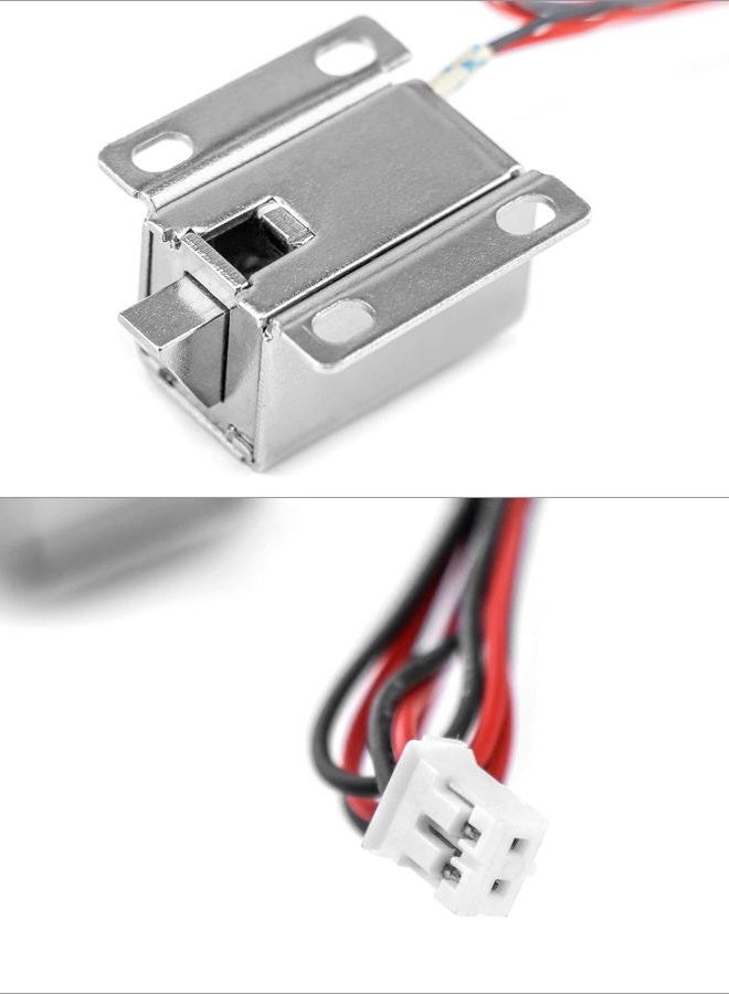 QWORK Electromagnetic Solenoid Lock, 4 Pcs Mini Door Drawer Tongue Down DC 12V Slim Design Assembly for Cabinet Door Drawer Safety Lock - Image 5