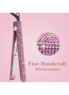 Professional Hair Straightener and Curler, DORISILK Titanium Flat Iron Rhinestone Straightening Iron, 2 in 1 Straightening Curling, Salon High Heat 470°F, Dual Voltage, Crystal Diamond Rose Pink - pzsku/ZFC7E755EB30C83258E13Z/45/_/1680961932/df97c724-673b-4b2e-ba82-41491c3be1fa