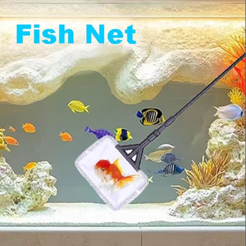 Carefree Fish 4IN1 Aquarium Cleaning Tools Long Handle Adjustable Length 18~24Inch Fish Tank Cleaner Kit Alage Scraper Scrubber Brushes Set - Image 5