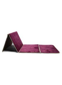 Plynox Simply Muslim Prayer Rug - Foldable Travel Prayer Mat with Back Rest Seat Chair & Carrying Pocket - Luxury Prayer Mat Cushioned & Padded Prayer Rug for Salah - Great Ramadan Or Eid Gift (Purple)  - Image 2