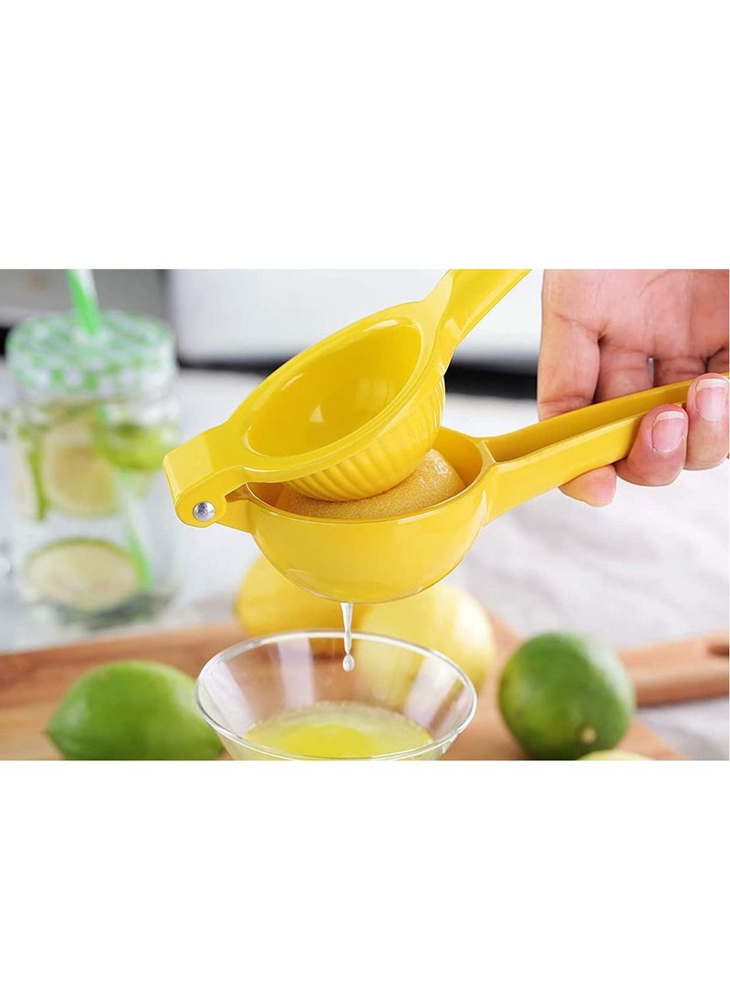 SYOSI Foodservice Enameled Aluminum Lemon Squeezer Yellow Lime Squeezer Juicer Citrus Press Premium Grade Metal Easy Lime Squeezer - Image 1