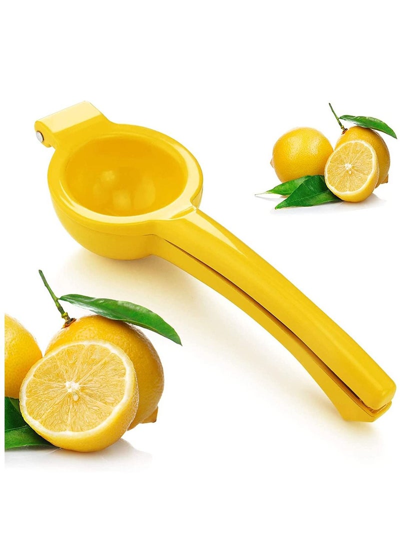 SYOSI Foodservice Enameled Aluminum Lemon Squeezer Yellow Lime Squeezer Juicer Citrus Press Premium Grade Metal Easy Lime Squeezer - Image 4