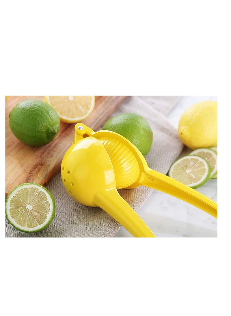 SYOSI Foodservice Enameled Aluminum Lemon Squeezer Yellow Lime Squeezer Juicer Citrus Press Premium Grade Metal Easy Lime Squeezer - Image 3