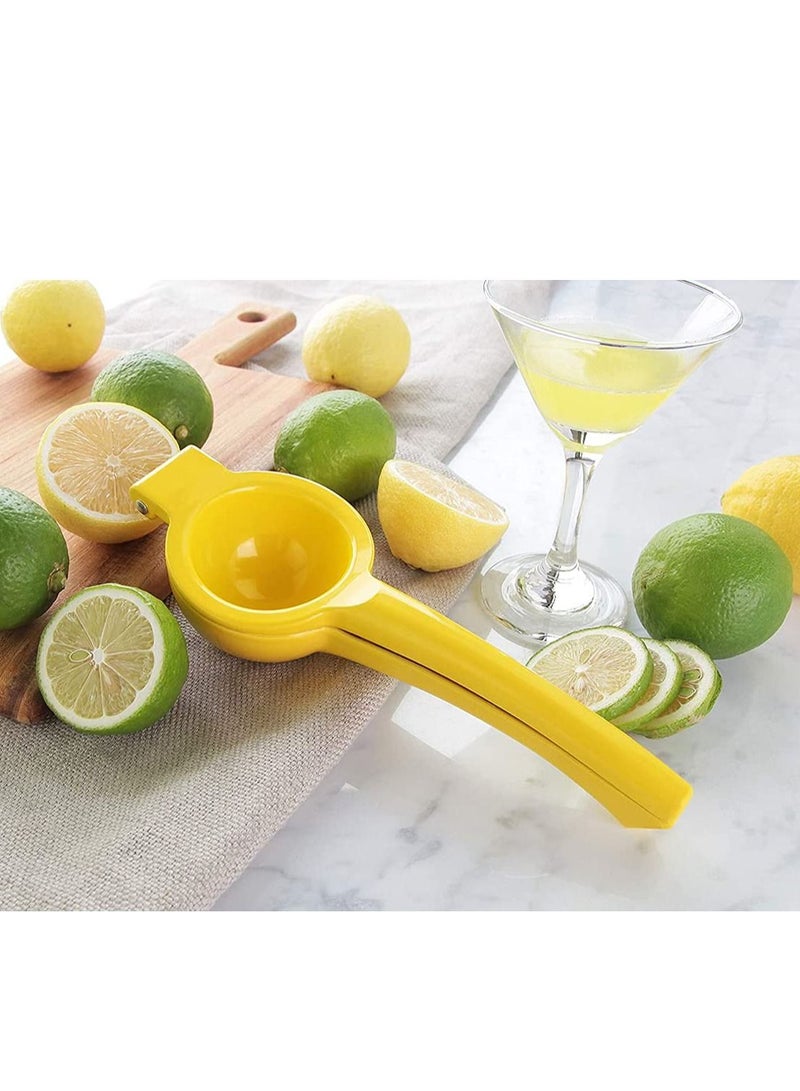SYOSI Foodservice Enameled Aluminum Lemon Squeezer Yellow Lime Squeezer Juicer Citrus Press Premium Grade Metal Easy Lime Squeezer - Image 5