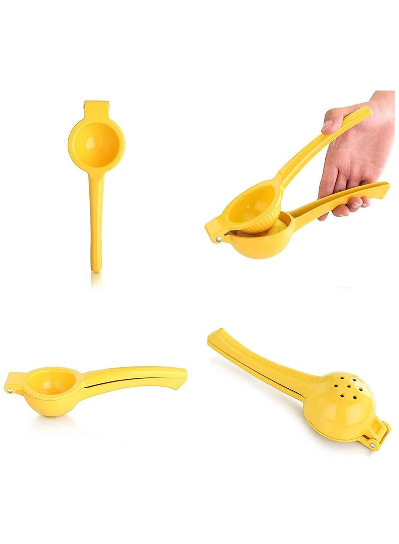 SYOSI Foodservice Enameled Aluminum Lemon Squeezer Yellow Lime Squeezer Juicer Citrus Press Premium Grade Metal Easy Lime Squeezer - Image 2