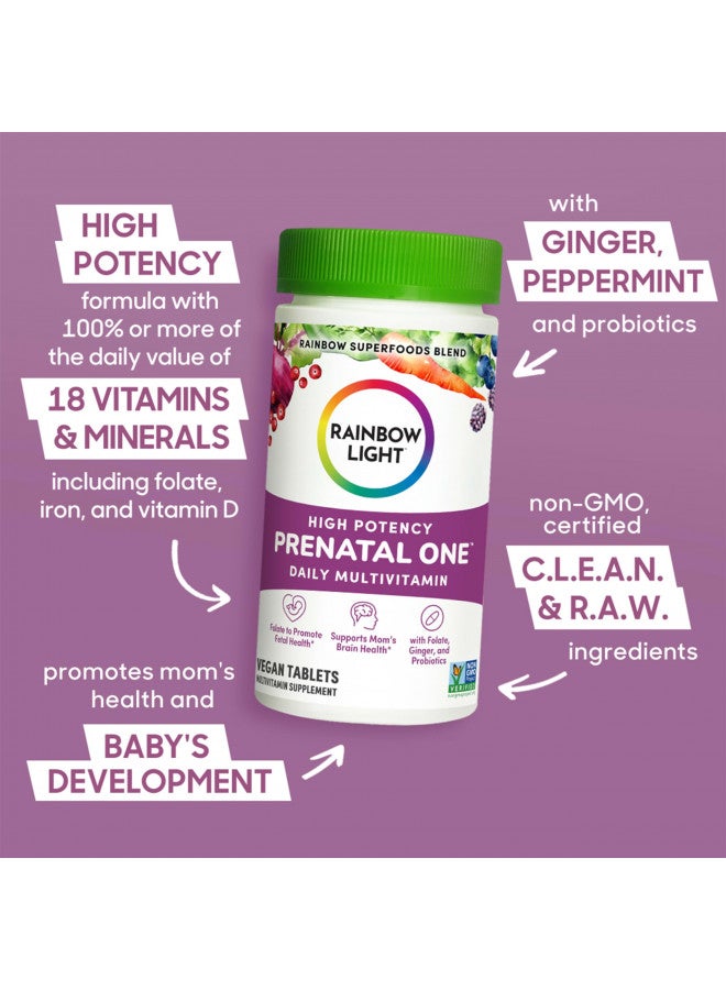 Rainbow Light Rainbow Light Prenatal One Multivitamin, Folic Acid, Calcium, & Vitamin D, Gluten Free, Supports from Conception to Postnatal, Clinically Proven Absorption, 150 Tablets - Image 4